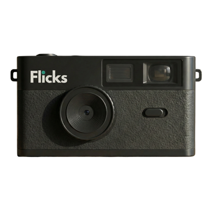 Flicks Retro genbrugeligt engangskamera vist forfra