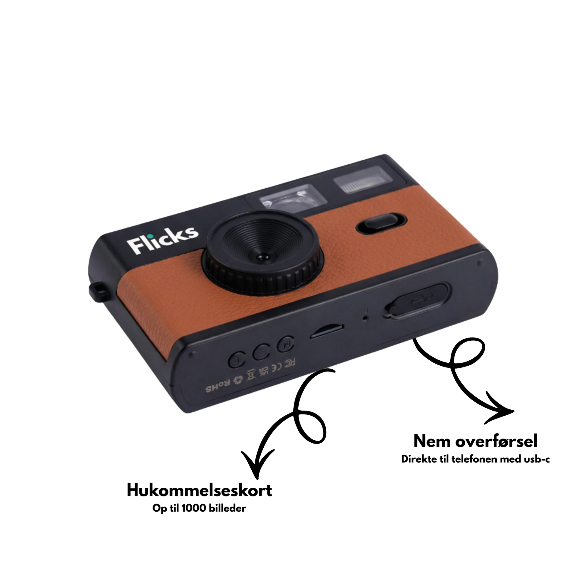 Flicks Retro engangskamera produktdetaljer og funktioner